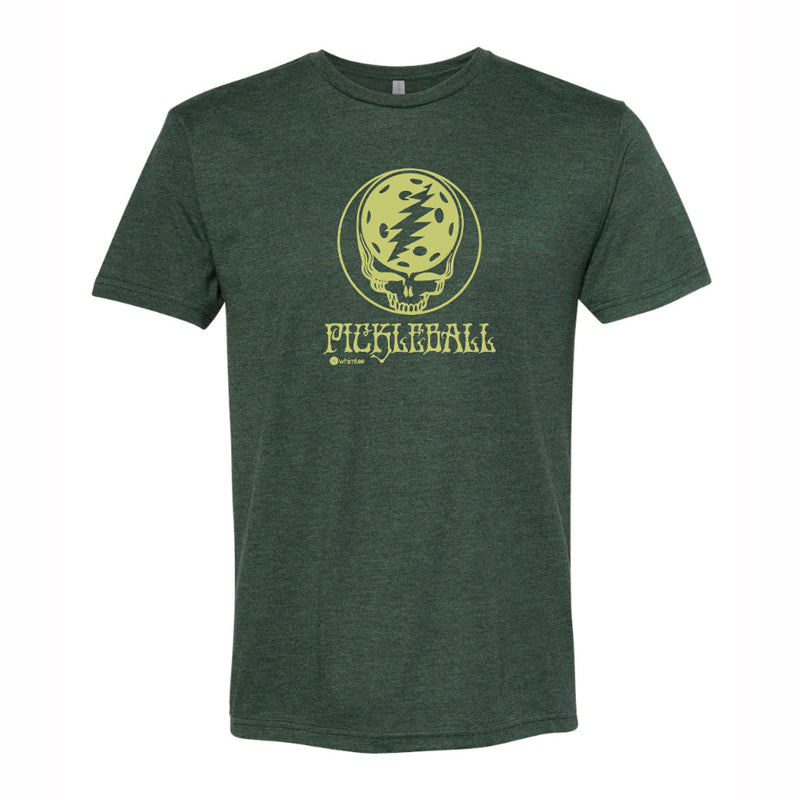 Greatful Pickleball T-Shirt | Forest Green Tri-Blend Unisex T-Shirt | Whimtee Pickleball Lifestyle Apparel